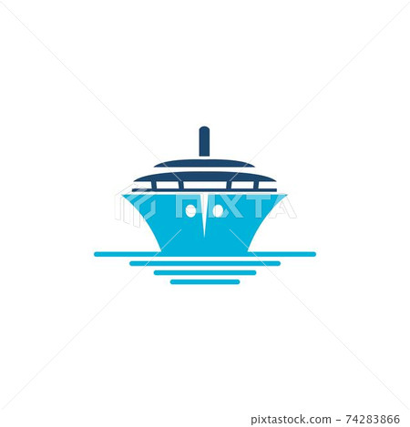 Cruise ship logo icon design template vector 74283866