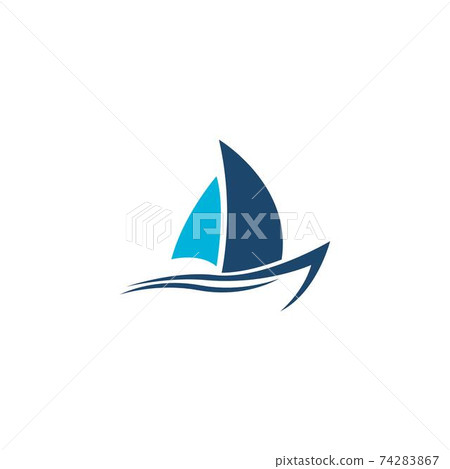 Cruise ship logo icon design template vector 74283867