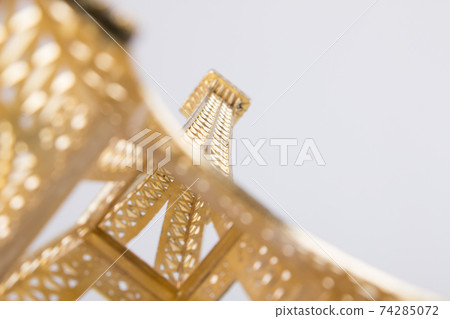 Small Eiffel tower seen from its bottom Small Eiffel tower seen from its bottom 74285072
