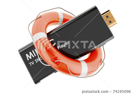 Repair and Service of Mini PC TV Dongle Stick. 3D rendering Repair and Service of Mini PC TV Dongle Stick. 3D rendering 74285096