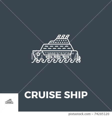 Cruise Ship Icon Vector. Cruise Ship Icon Vector. 74285120