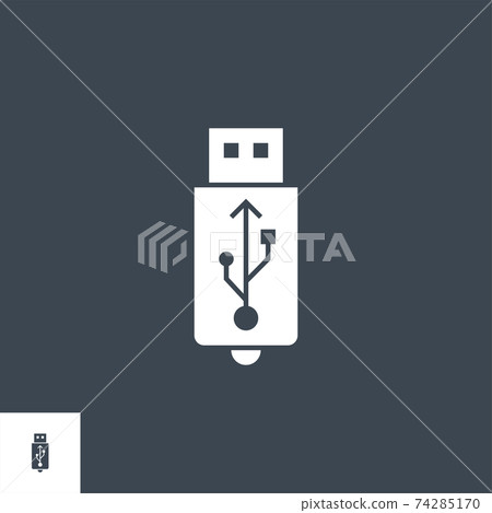 USB related vector glyph icon. - Stock Illustration [74285170] - PIXTA