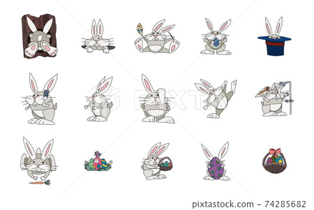 selection of hare character for easter holiday new selection of hare character for easter holiday new 74285682