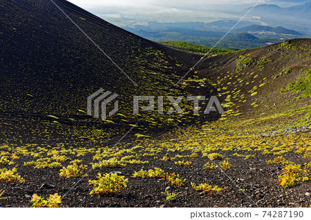 Mizugatsuka area seen from Mt. Fuji and Hoei crater Mizugatsuka area seen from Mt. Fuji and Hoei crater 74287190