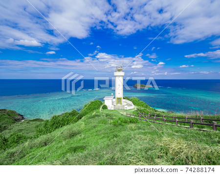 Clear tropical sea Hirakubozaki Lighthouse 74288174