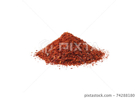 chilli pepper seedless flakes heap isolated chilli pepper seedless flakes heap isolated 74288180