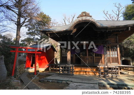 February Setagaya 603 Kitami Fudodo (Buddhist temple outside the precincts of Keigenji), Kokubunji cliff line 74288395