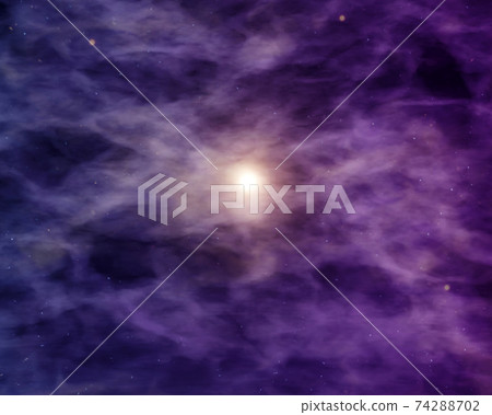Cosmic background with Sun and nebula. Space flight to the Star. 3d illustration Cosmic background with Sun and nebula. Space flight to the Star. 3d illustration 74288702