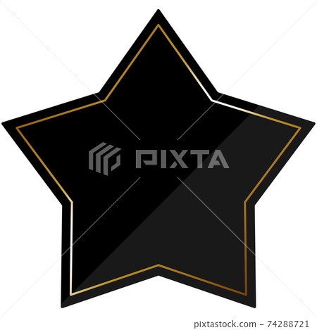 Star-shaped frame black & gold Star-shaped frame black & gold 74288721
