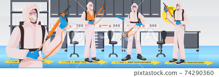 professional cleaners in hazmat suits janitors cleaning and disinfecting coronavirus cells office interior professional cleaners in hazmat suits janitors cleaning and disinfecting coronavirus cells office interior 74290360