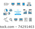 Business icon set 74291463