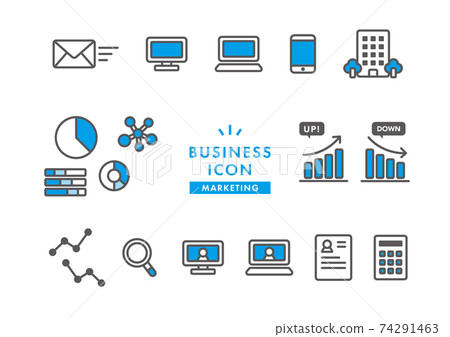Business icon set 74291463