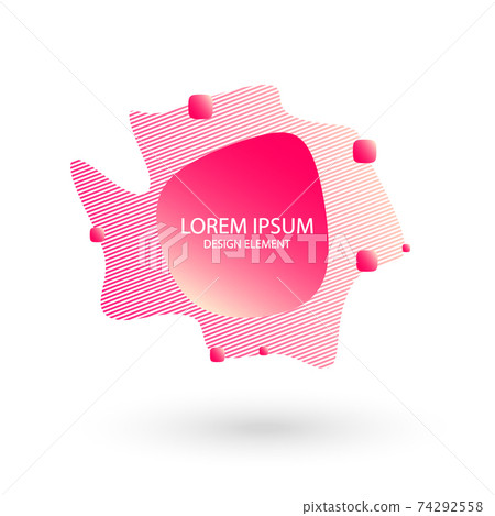 Fluid frame isolated on white background. Abstract liquid shape, colorful elements, gradient waves with geometric lines. Vector flat design for banners, flyers, business cards, invitations,gift cards. 74292558