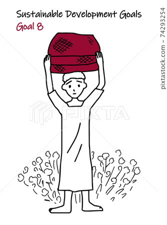 SDG GOAL8的指定顏色簡單兩色插圖 SDG GOAL8的指定顏色簡單兩色插圖 74293254