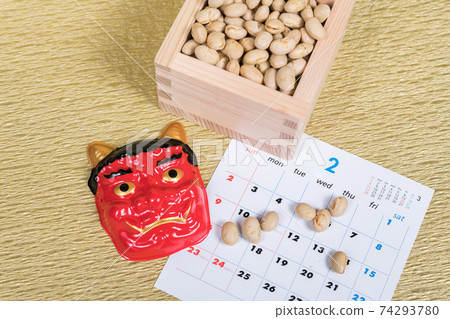 [Setsubun image demon beans Masu] 74293780