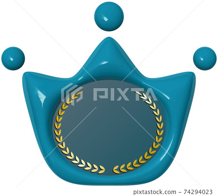 Blue sealing wax-like mark in the shape of a crown Vector illustration background transparent Blue sealing wax-like mark in the shape of a crown Vector illustration background transparent 74294023