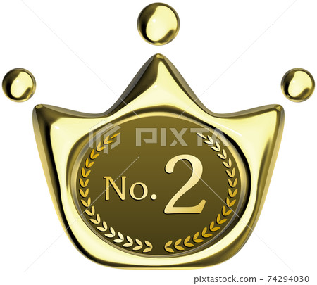 2號冠狀金封蠟狀標記矢量圖背景透明 74294030