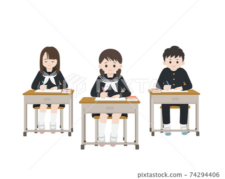 Class scene Students studying Student illustration material Class scene Students studying Student illustration material 74294406