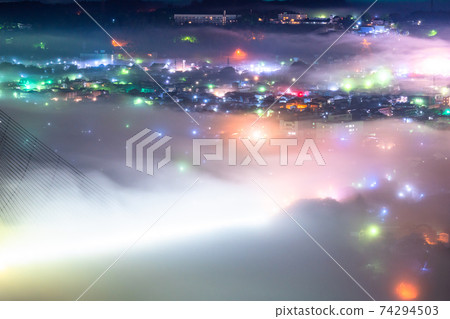 《Saitama Prefecture》 Chichibu Sea of Clouds / Night View 《Saitama Prefecture》 Chichibu Sea of Clouds / Night View 74294503