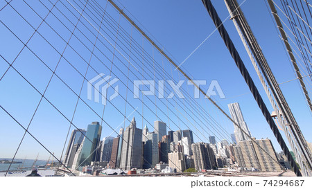 city skyline in New York City 74294687