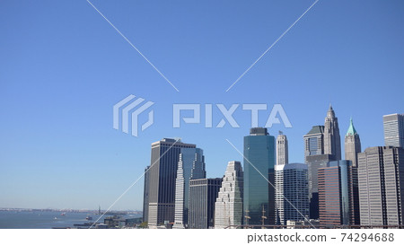city skyline in New York City 74294688