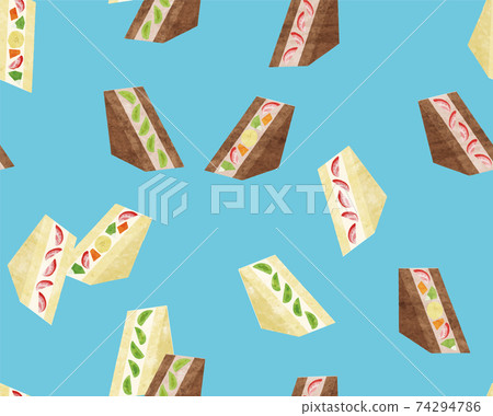 手繪水果三明治無縫模式 74294786