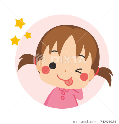 Little girl drawing isolated icon Royalty Free Vector Image