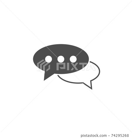 Chat icon. Speech bubbles icon. Message sign. Vector illustration, flat design. 74295268