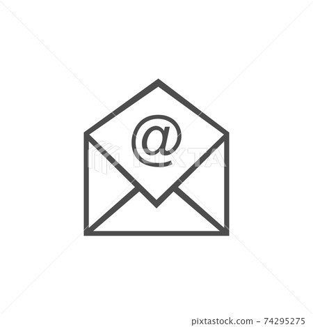 Letter icon, email sign. Vector illustration. Flat design. Message icon. Letter icon, email sign. Vector illustration. Flat design. Message icon. 74295275