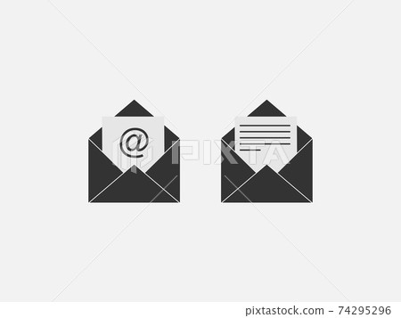 Communication, envelope, message icon. Vector illustration, flat design. Communication, envelope, message icon. Vector illustration, flat design. 74295296