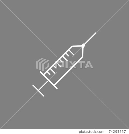 Medical syringe icon. Injection, medical, needle, syringe, vaccinations icon. Vector illustration, flat design. Medical syringe icon. Injection, medical, needle, syringe, vaccinations icon. Vector illustration, flat design. 74295337
