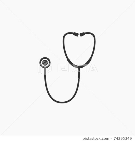 Medical, stethoscope icon. Vector illustration, flat design. Medical, stethoscope icon. Vector illustration, flat design. 74295349