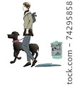 Dog-walking, 74295858
