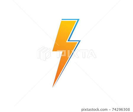 flash power thunder illustration vector flash power thunder illustration vector 74296308