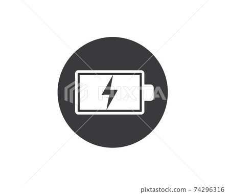 battery icon logo illustration vector 74296316