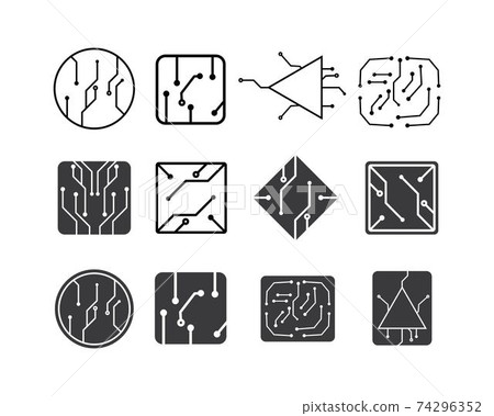 circuit board line,cpu,chip icon logo illustration vector circuit board line,cpu,chip icon logo illustration vector 74296352