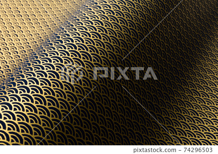 Qinghai wave gold and navy blue 74296503
