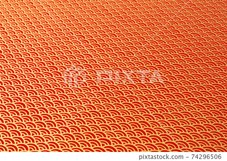 青海波浪紅金 74296506