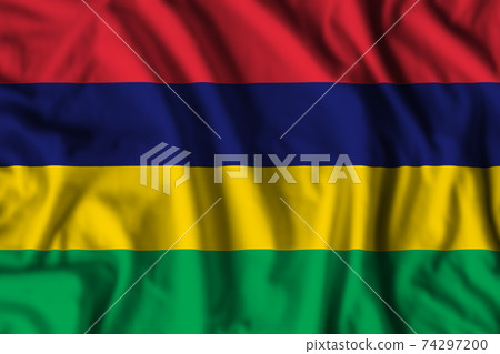 Mauritius flag realistic waving 74297200
