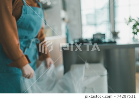 Garbage day morning Garbage day morning 74297531