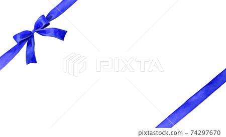 Blue ribbon frame - Stock Illustration [74297670] - PIXTA