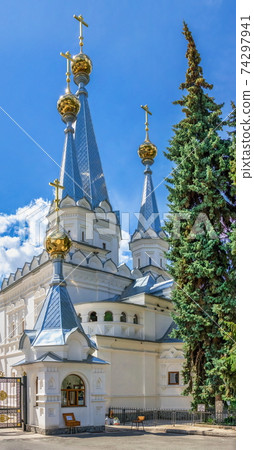 The main entrance to the Svyatogorsk Lavra in Ukraine The main entrance to the Svyatogorsk Lavra in Ukraine 74297941