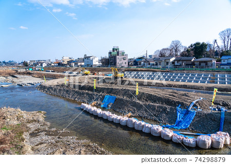 Revetment of the river 74298879