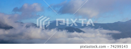 Peak of Mount Stokes on a cloudy day. Peak of Mount Stokes on a cloudy day. 74299143