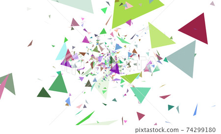 CG triangle fluttering colorful triangular confetti CG triangle fluttering colorful triangular confetti 74299180