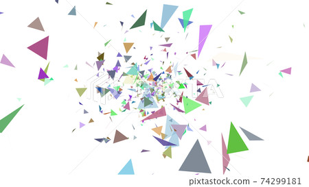 CG triangle fluttering colorful triangular confetti CG triangle fluttering colorful triangular confetti 74299181