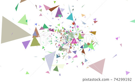 CG triangle fluttering colorful triangular confetti CG triangle fluttering colorful triangular confetti 74299192