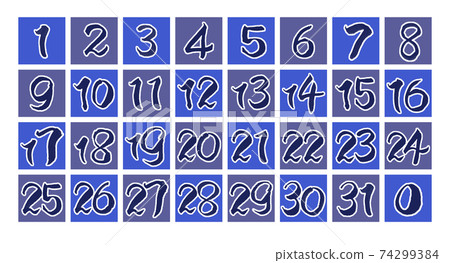 從1到31的日期數字，也可以在項目符號日誌中使用 74299384