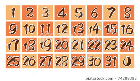 從1到31的日期數字，也可以在項目符號日誌中使用 74299388