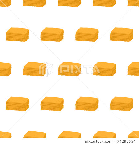 Graham cracker seamless pattern on white background. Graham cracker seamless pattern on white background. 74299554